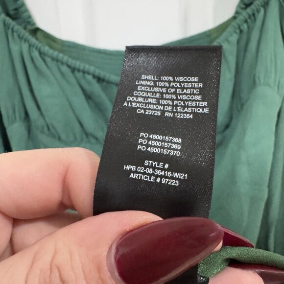 Sunday Best Delilah‎ Long sleeve Green Dress Short Aritzia Wilfred - Picture 5 of 8